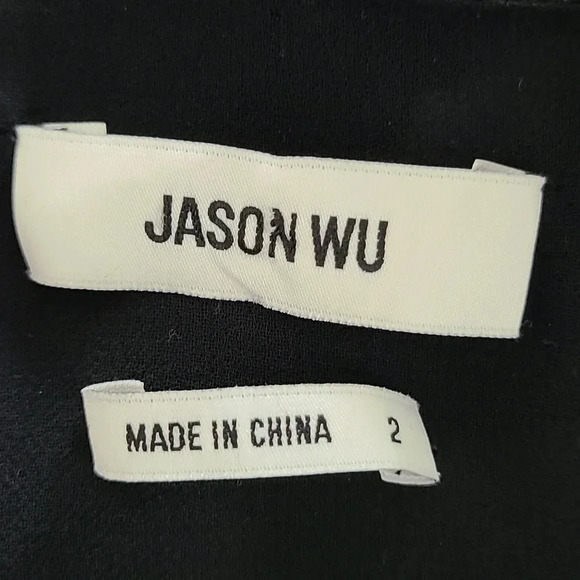 Jason Wu Black Ruffle Silk Blouse 2 - Picture 9 of 11